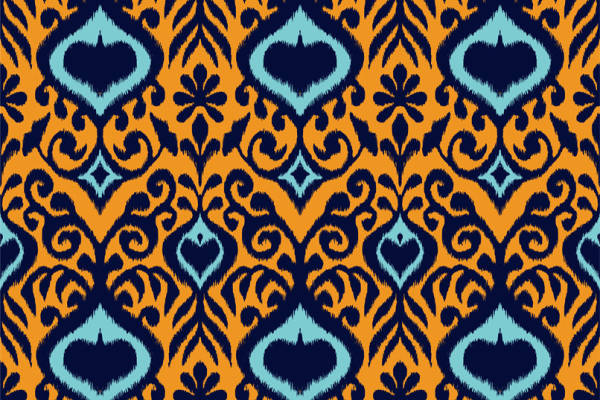 时尚复古风格面料印花,经典佩斯利服装印花设计