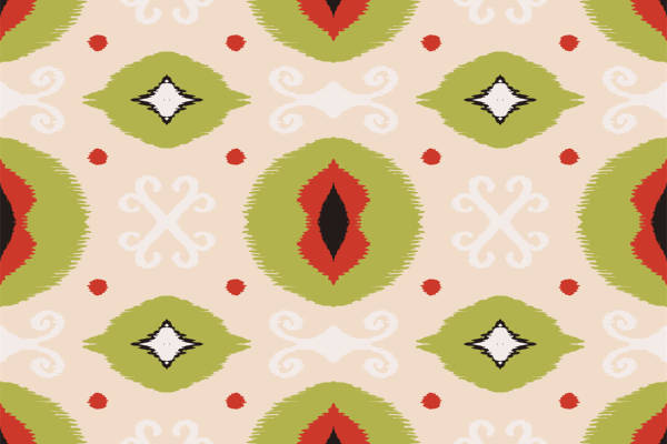 经典复古几何图案服装印花面料设计