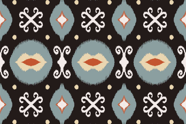 复古风格面料印花，独特嘴唇图案服装印花设计