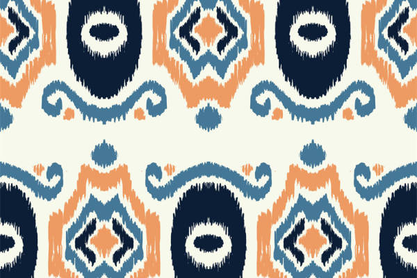 民族风几何图案服装印花面料设计