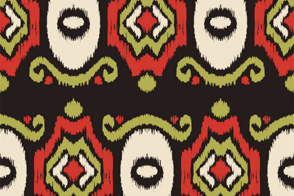 时尚复古风格服装印花：经典几何图案面料印花设计