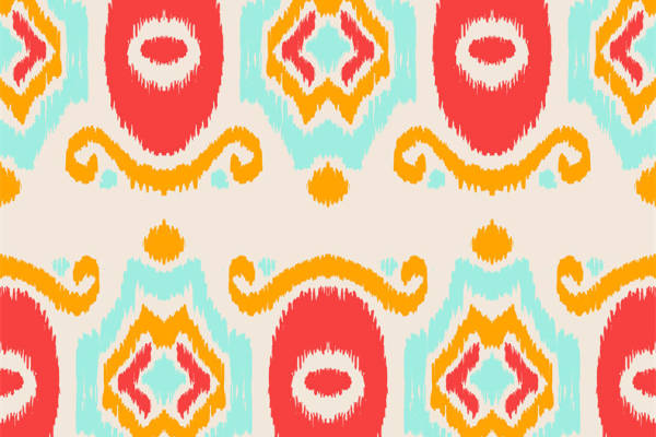 民族风几何图案服装印花面料设计