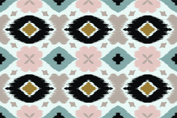 抽象几何图案面料印花,现代时尚服装印花设计