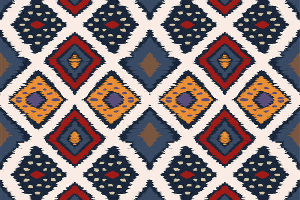 民族风几何图案服装印花面料设计