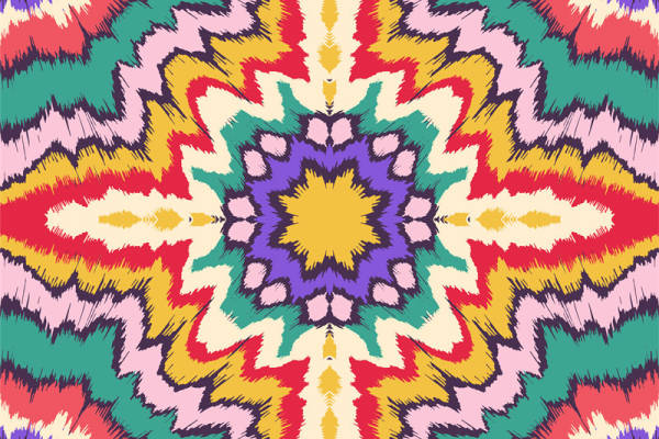 复古民族风面料印花 时尚服装印花设计