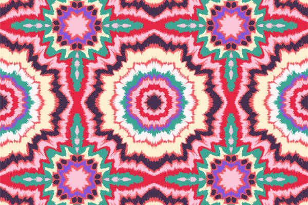 复古民族风面料印花,时尚服装印花设计