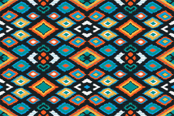 民族风几何图案面料印花,打造独特服装印花风格