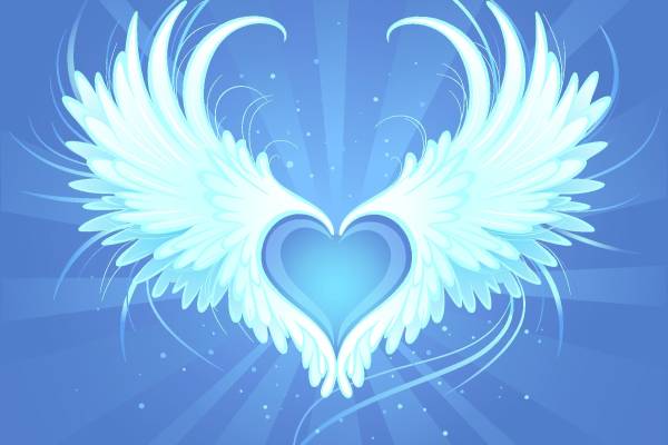 梦幻天使翅膀心形裁片印花服装印花设计