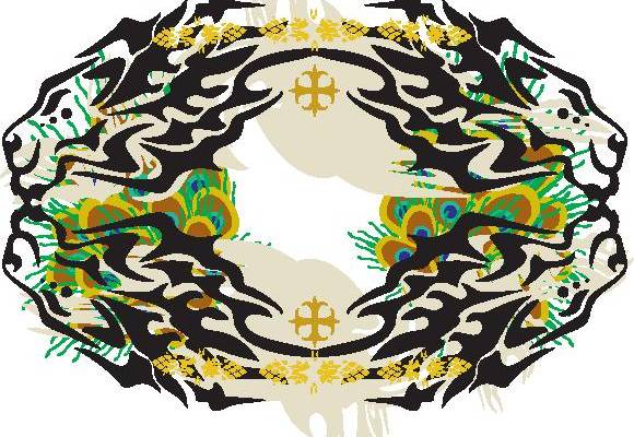 传统中国风裁片印花服装印花设计，展现古典与现代的完美融合