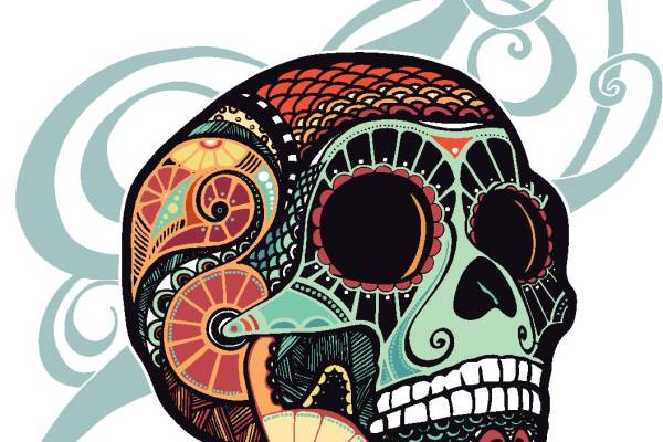 时尚个性骷髅头裁片印花服装,独特艺术风格服装印花设计