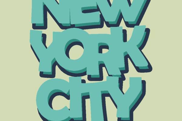 纽约城市裁片印花服装 时尚街头风格印花T恤