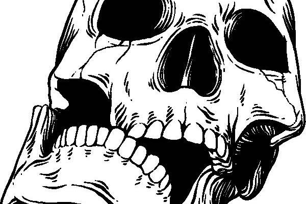 时尚骷髅头裁片印花服装印花设计