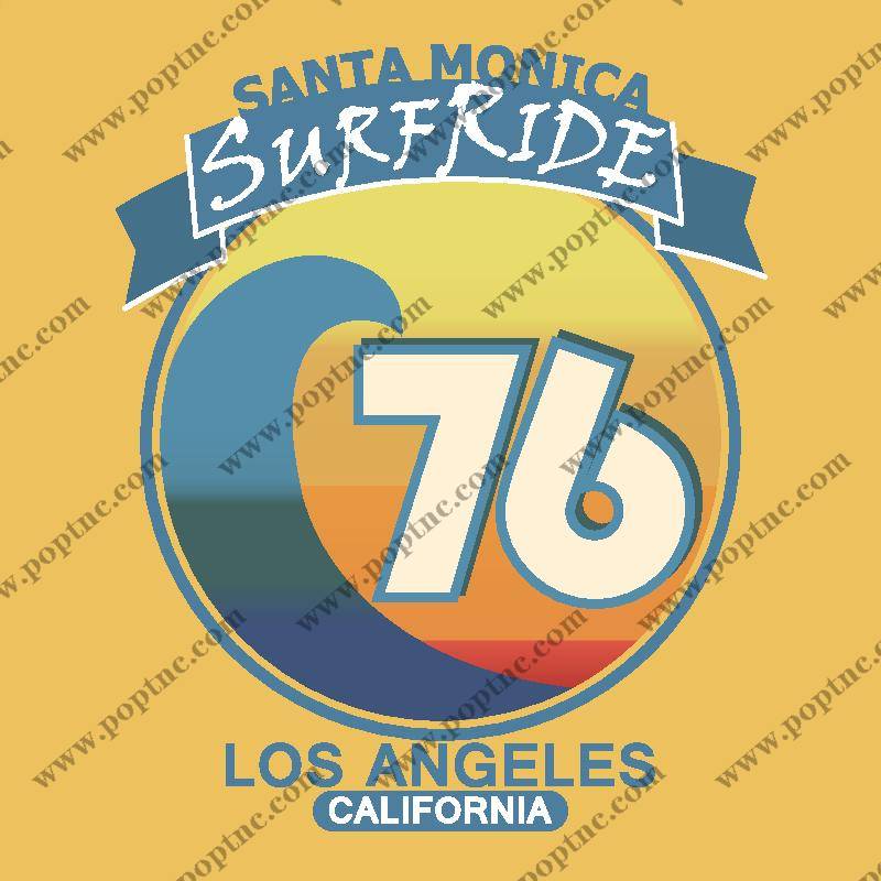 洛杉矶圣莫尼卡76号裁片印花服装印花设计