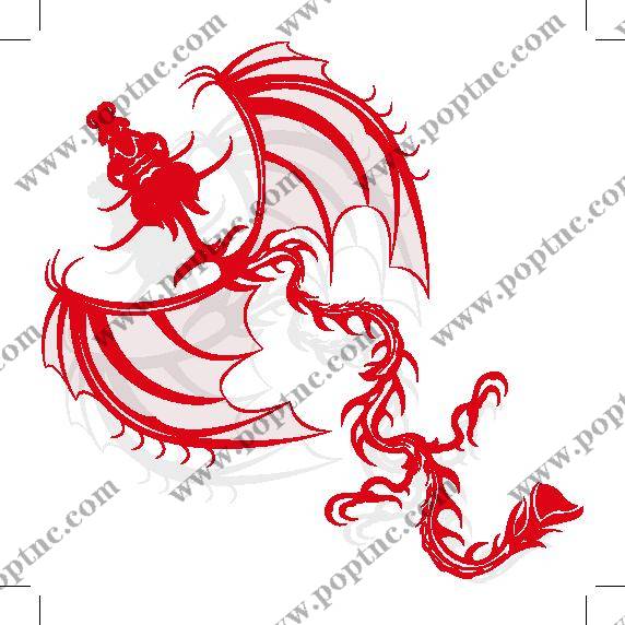 时尚中国风龙纹裁片印花服装印花设计