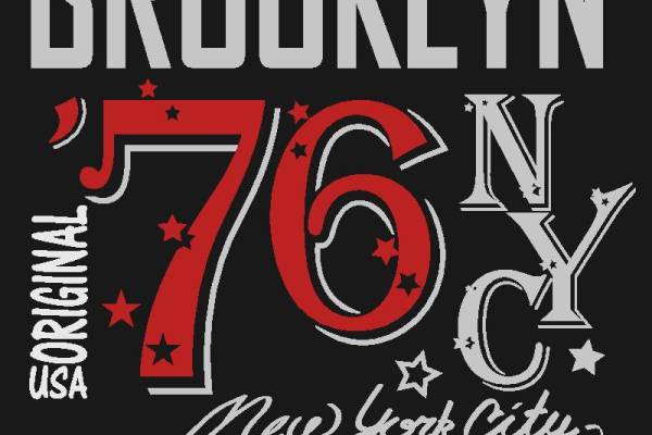 纽约布鲁克林76号复古裁片印花服装