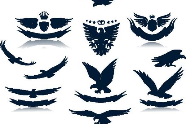 创意鹰形裁片印花服装图案设计