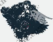 复古风格女性形象裁片印花服装印花设计