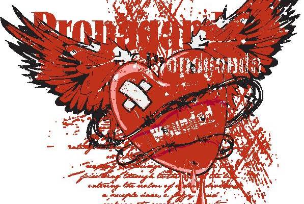 创意红色心形裁片印花服装，展现个性与激情的时尚选择