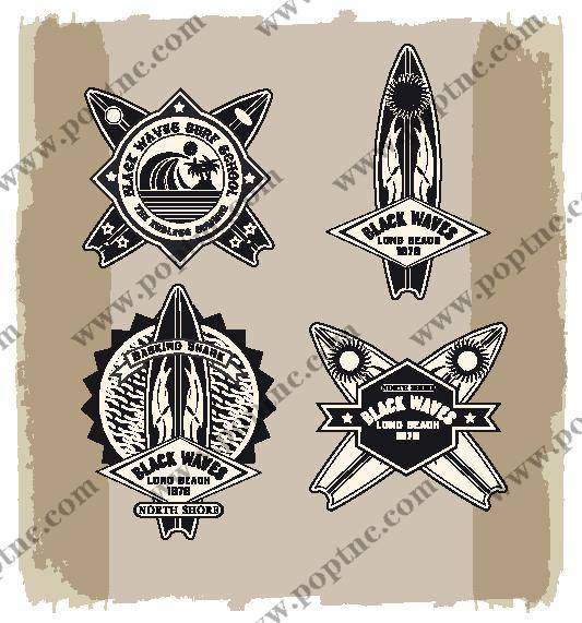 复古冲浪风格裁片印花服装,展现独特个性与时尚