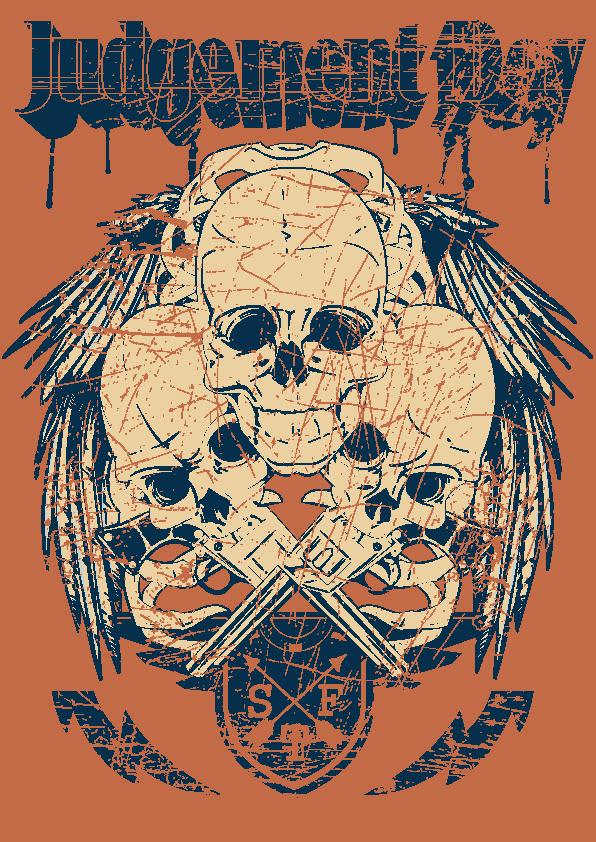 摇滚乐队裁片印花服装印花设计,展现独特街头风格