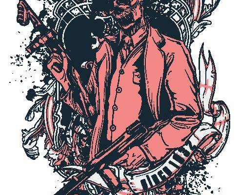 街头风格城市匪帮裁片印花服装印花设计