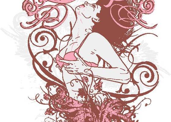 时尚街头风格脏脏粉裁片印花服装印花设计