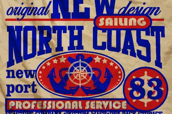 原创设计新北海岸裁片印花服装，展现航海风格