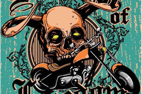 自由收割者骷髅头裁片印花服装印花设计