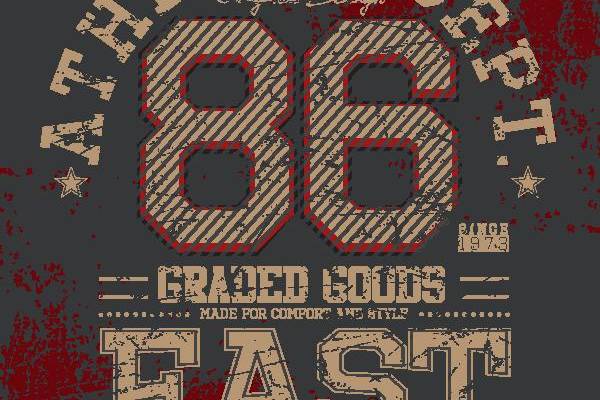 复古风格裁片印花服装：纽约东区运动设计