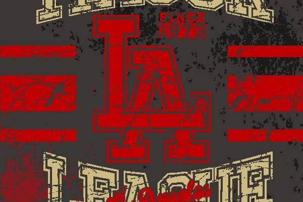 复古风格洛杉矶道奇队裁片印花服装印花设计