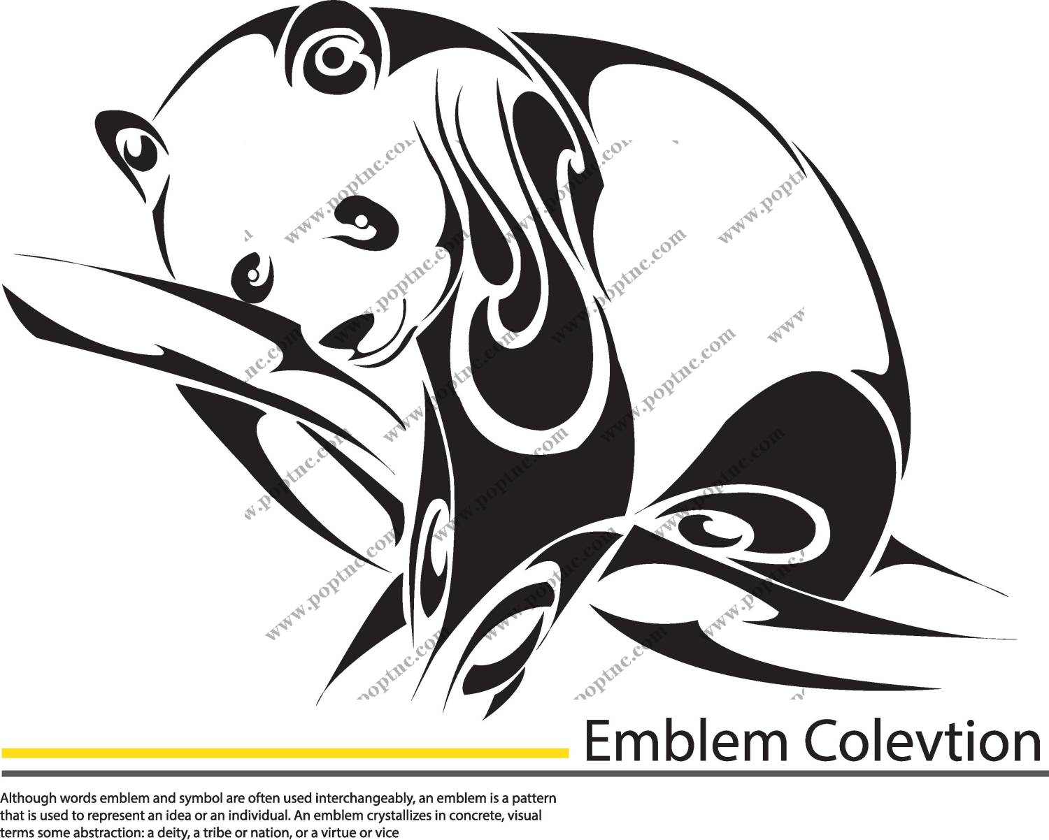 抽象艺术风格熊猫裁片印花服装印花设计