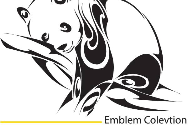 抽象艺术风格熊猫裁片印花服装印花设计