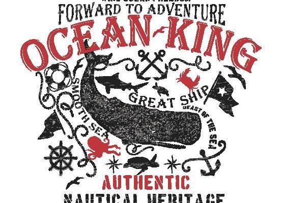 探索海洋传奇:复古风格裁片印花服装印花设计