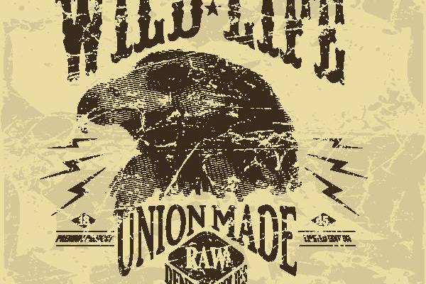 复古风格野性生活裁片印花服装印花设计