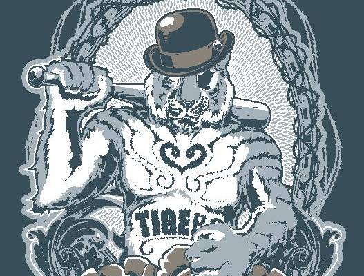 复古风格老虎裁片印花服装，展现独特个性的时尚选择