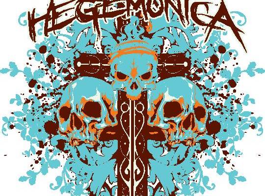 独特骷髅与剑裁片印花服装印花设计