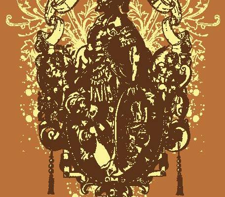 复古风格裁片印花服装 时尚潮流个性设计