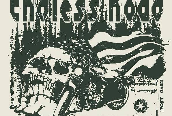 无尽之路66号裁片印花服装 经典摩托车风格印花