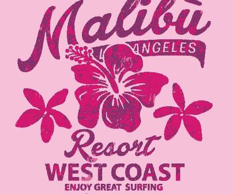 加州Malibu西海岸冲浪度假区裁片印花服装