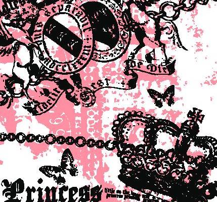 复古风格粉色底纹裁片印花服装印花设计