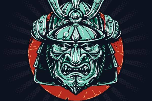 武士主题裁片印花服装 展现日本传统武士文化