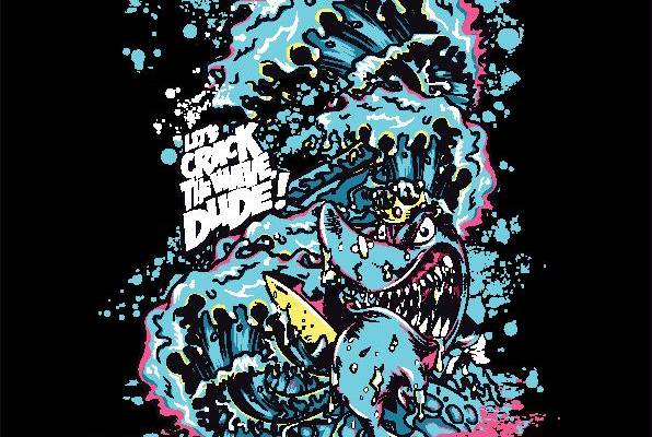 街头风格个性裁片印花服装 时尚冲浪者图案服装印花