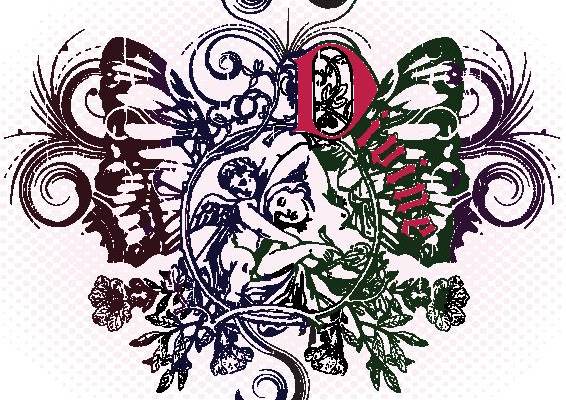 复古风格裁片印花服装:天使与花卉图案设计