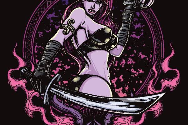 时尚前卫的女战士裁片印花服装，展现个性与力量