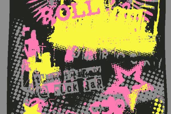 时尚街头风格服装印花:大胆色彩的裁片印花设计