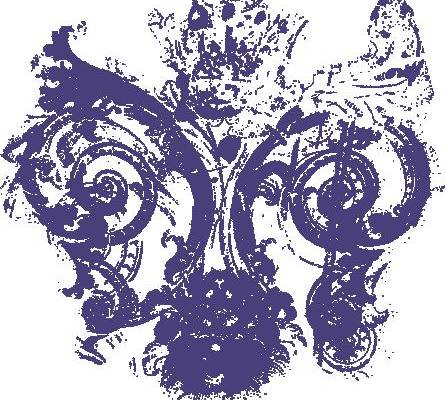 深蓝色复古花纹裁片印花服装印花设计