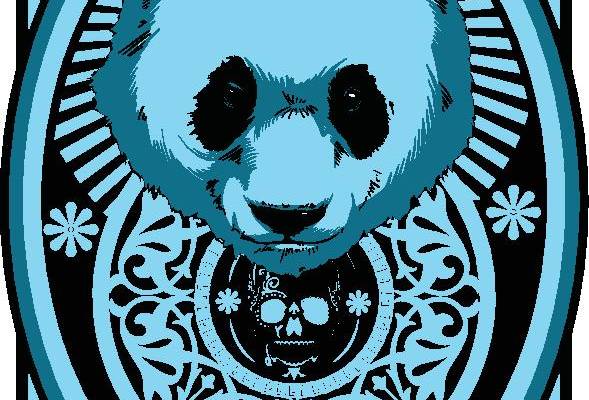 创意熊猫图案裁片印花服装印花设计