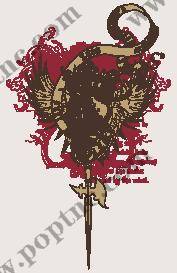 复古风格蛇形钥匙裁片印花服装印花设计