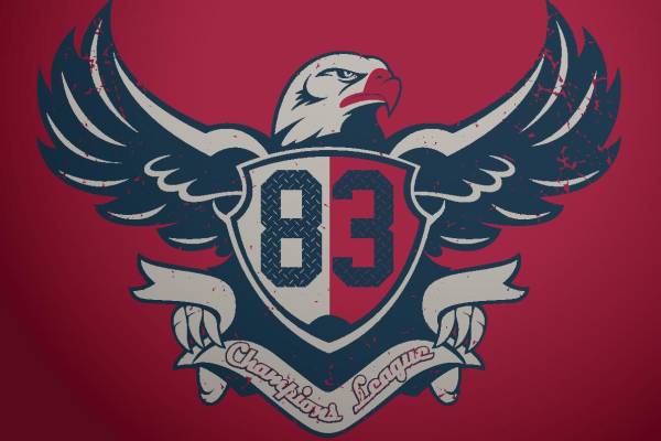 复古风格鹰徽章裁片印花服装印花设计