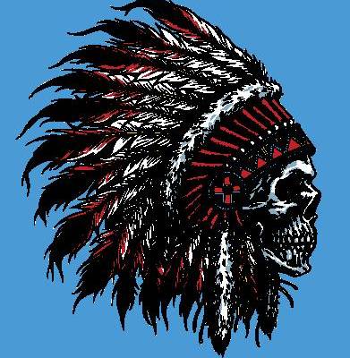 独特羽毛头饰骷髅裁片印花服装印花设计